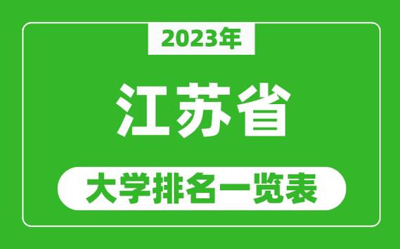 2023年江苏的大学排行榜