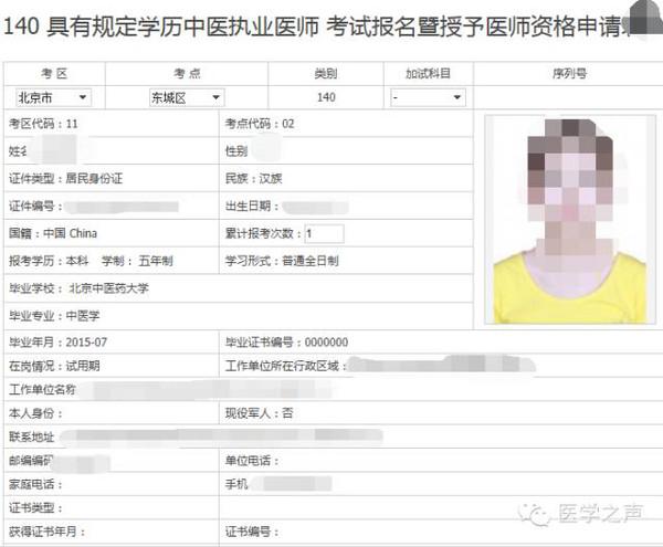 考医师资格证需要什么学历 国家医师资格考试报考条件