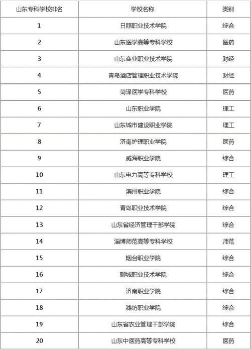 山东省内41所专科大学排名（含录取分数） 高职院校排名